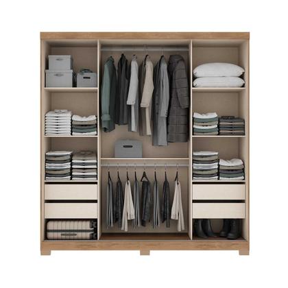 Imagem de Guarda Roupa Casal c/ Portas de Correr Reversíveis e Espelho