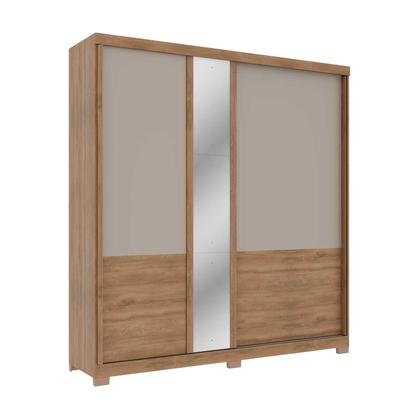 Imagem de Guarda Roupa Casal c/ Portas de Correr Reversíveis e Espelho