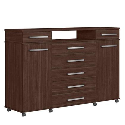 Imagem de Guarda Roupa Casal Cádis Com Multiuso Golden Com Cômoda London Café - Demóbile