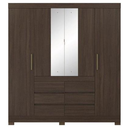 Imagem de Guarda Roupa Casal Cádis Com Multiuso Golden Com Cômoda London Café - Demóbile