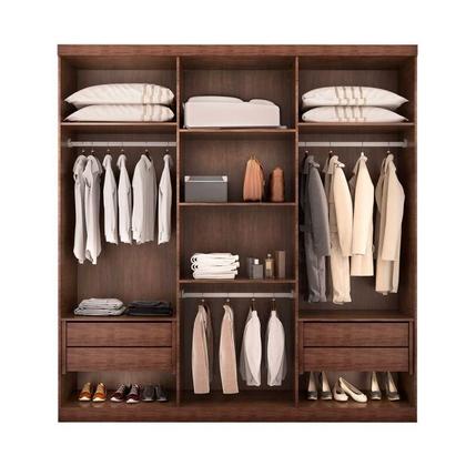 Imagem de Guarda-Roupa Casal Camaçari 6 PT Imbuia e Off White