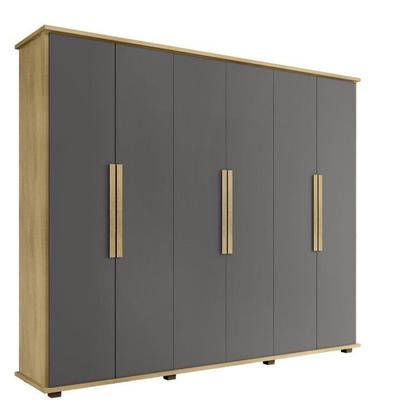 Imagem de Guarda-roupa Casal Canadá com Espelho 6 Portas com 4 Gavetas