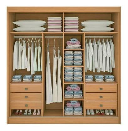 Imagem de Guarda Roupa Casal Cancun 2 Pt Ripado Cinamomo Mdf D'doro
