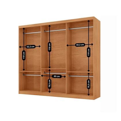 Imagem de Guarda Roupa Casal Chile 100% Mdf 3 Portas de Correr