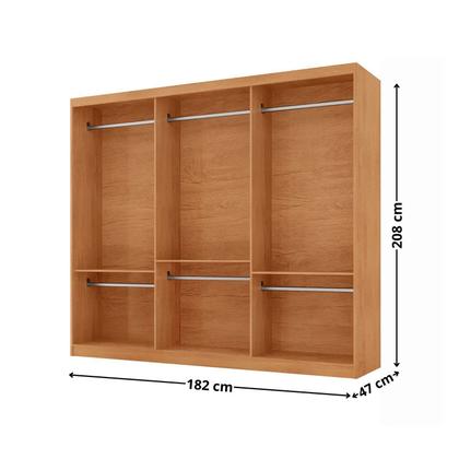 Imagem de Guarda Roupa Casal Chile 100% Mdf 3 Portas de Correr