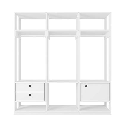 Imagem de Guarda Roupa Casal Closet Modulado com 3 Cabideiros 1 Porta 2 Gavetas Titan