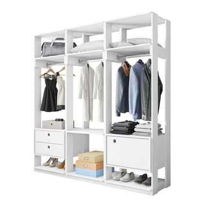 Imagem de Guarda Roupa Casal Closet Modulado com 3 Cabideiros 1 Porta 2 Gavetas Titan