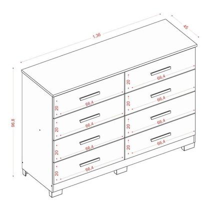 Imagem de Guarda Roupa Casal Coimbra 2005138 com Armário Multiuso 2000191 e Cômoda 2014148 Atacama Grafite - Aramóveis