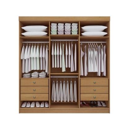 Imagem de Guarda Roupa Casal Colibri 6 Portas MDF Castanho