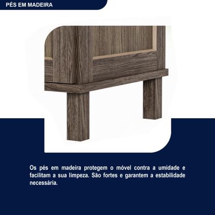 Imagem de Guarda-Roupa Casal com Espelho 12 Portas 4 Gavetas Rio Branco Premium