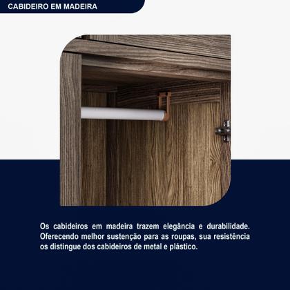 Imagem de Guarda-Roupa Casal com Espelho 12 Portas 4 Gavetas Rio Branco Premium