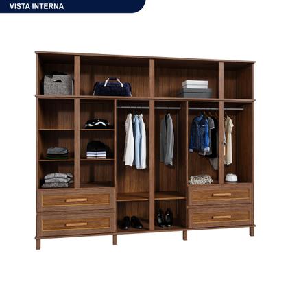 Imagem de Guarda-Roupa Casal com Espelho 12 Portas 4 Gavetas Rio Branco Premium Yescasa