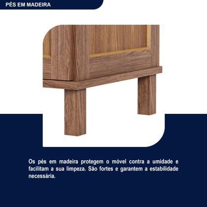 Imagem de Guarda-Roupa Casal com Espelho 12 Portas 4 Gavetas Rio Branco Premium Yescasa