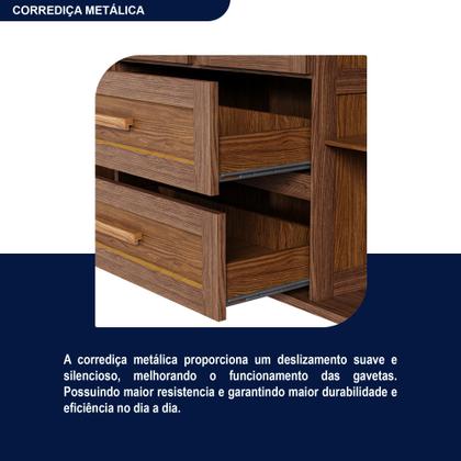 Imagem de Guarda-Roupa Casal com Espelho 12 Portas 4 Gavetas Rio Branco Premium Yescasa