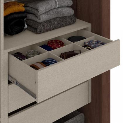Imagem de Guarda Roupa Casal com Espelho 2 Portas 6 Gavetas Imperador Plus Zanzini