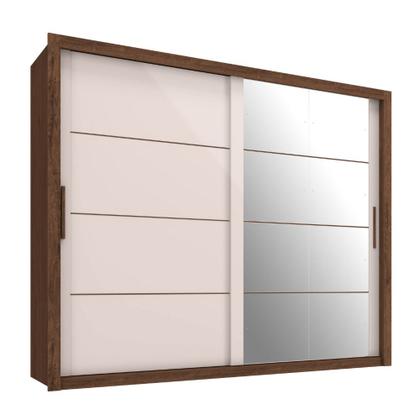 Imagem de Guarda Roupa Casal com Espelho 2 Portas 6 Gavetas Imperador Plus Zanzini