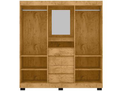 Imagem de Guarda-roupa Casal com Espelho 2 Portas de Correr 4 Gavetas Araplac Sintra CAP24024