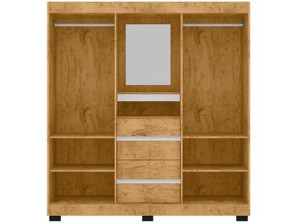 Imagem de Guarda-roupa Casal com Espelho 2 Portas de Correr 4 Gavetas Araplac Sintra CAP24024