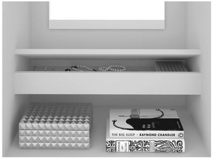 Imagem de Guarda-roupa Casal com Espelho 2 Portas de Correr 4 Gavetas Araplac Sintra CAP24024