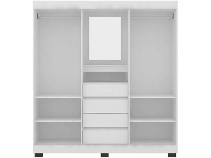 Imagem de Guarda-roupa Casal com Espelho 2 Portas de Correr 4 Gavetas Araplac Sintra CAP24024