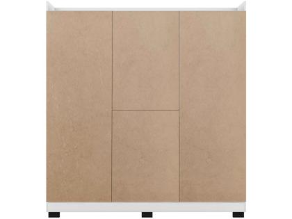 Imagem de Guarda-roupa Casal com Espelho 2 Portas de Correr 4 Gavetas Araplac Sintra CAP24024