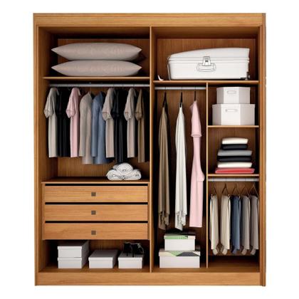 Imagem de Guarda Roupa Casal com Espelho 2 Portas de Correr Em MDF São Paulo Leifer