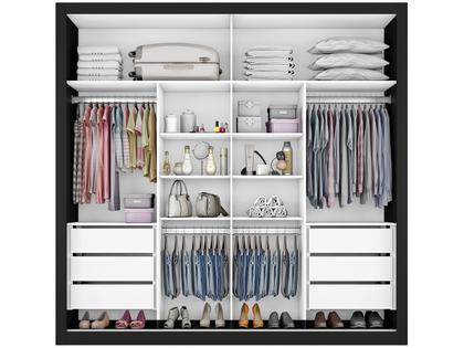 Imagem de Guarda-roupa Casal com Espelho 2 Portas de Correr Made Marcs Moscou