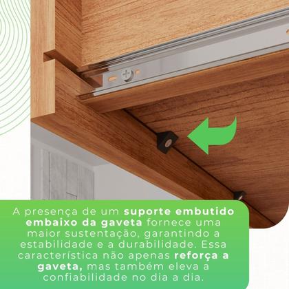 Imagem de Guarda-roupa Casal com Espelho 3 Portas 4 Gavetas Atenas com Pés 100% MDF