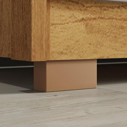 Imagem de Guarda-roupa Casal com Espelho 3 Portas 4 Gavetas Atenas com Pés 100% MDF Salleto