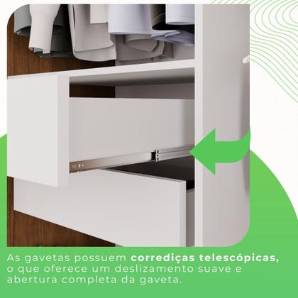 Imagem de Guarda-roupa Casal com Espelho 3 Portas 4 Gavetas Costa Rica