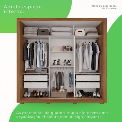 Imagem de Guarda-roupa Casal com Espelho 3 Portas 4 Gavetas Costa Rica