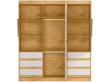 Imagem de Guarda-roupa Casal com Espelho 3 Portas 6 Gavetas Araplac Maiami