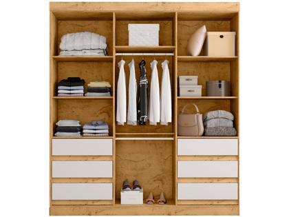 Imagem de Guarda-roupa Casal com Espelho 3 Portas 6 Gavetas Araplac Maiami