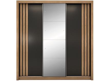 Imagem de Guarda-roupa Casal com Espelho 3 Portas de Correr 2 Gavetas Demóbile Cannes