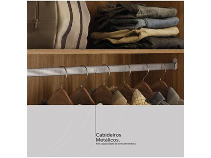 Imagem de Guarda-roupa Casal com Espelho 3 Portas de Correr 2 Gavetas Demóbile Cannes