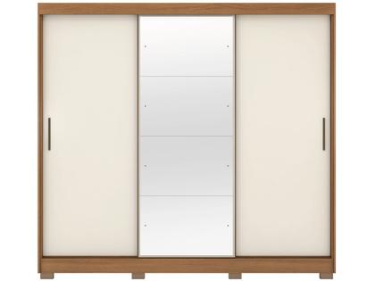 Imagem de Guarda-roupa Casal com Espelho 3 Portas de Correr 6 Gavetas Demóbile Londres