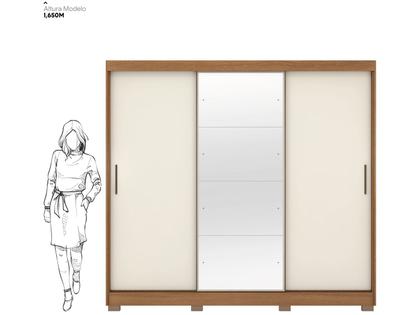 Imagem de Guarda-roupa Casal com Espelho 3 Portas de Correr 6 Gavetas Demóbile Londres