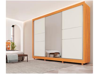 Imagem de Guarda-roupa Casal com Espelho 3 Portas de Correr