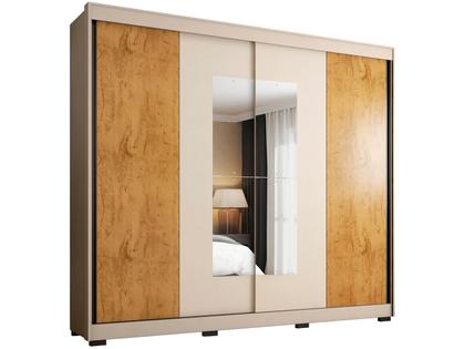Imagem de Guarda-roupa Casal com Espelho 4 Gavetas 2 Portas de Correr Araplac Benfica