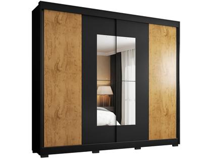 Imagem de Guarda-roupa Casal com Espelho 4 Gavetas 2 Portas de Correr Araplac Benfica