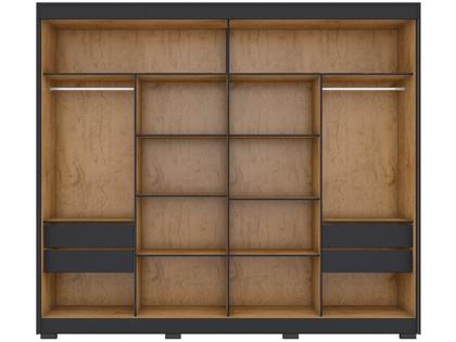 Imagem de Guarda-roupa Casal com Espelho 4 Gavetas 2 Portas de Correr Araplac Benfica