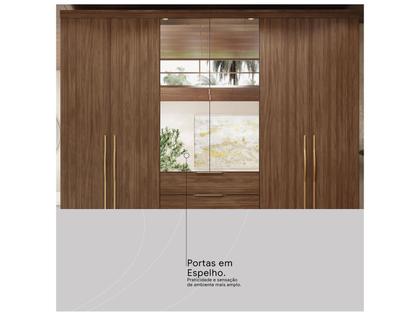 Imagem de Guarda-roupa Casal com Espelho 4 Gavetas 6 Portas Demobile Giardino