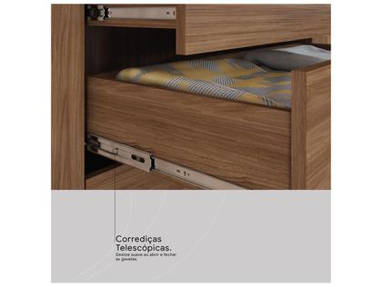 Imagem de Guarda-roupa Casal com Espelho 4 Gavetas 6 Portas Demobile Giardino