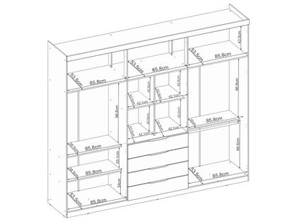 Imagem de Guarda-roupa Casal com Espelho 4 Gavetas 6 Portas Demobile Giardino