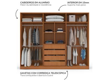 Imagem de Guarda-roupa Casal com Espelho 4 Gavetas 6 Portas Politorno Lisboa