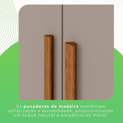 Imagem de Guarda-roupa Casal com Espelho 4 Portas 2 Gavetas França