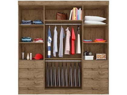 Imagem de Guarda-roupa Casal com Espelho 4 Portas 6 Gavetas Araplac Atraente Sofia