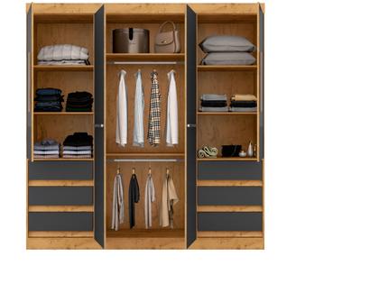 Imagem de Guarda-roupa Casal com Espelho 4 Portas 6 Gavetas Araplac Atraente Sofia