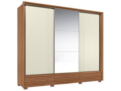 Imagem de Guarda-roupa Casal com Espelho 5 Gavetas 3 Portas de Correr Santos Andirá Democrata