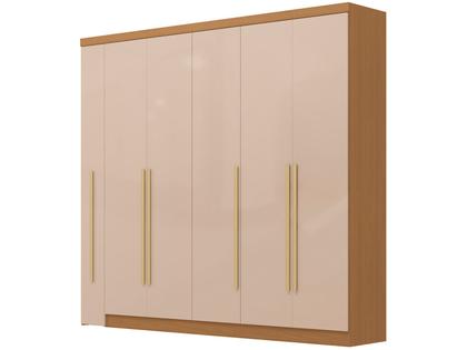 Imagem de Guarda-roupa Casal com Espelho 6 Gavetas 6 Portas Kappesberg Dakota Classic